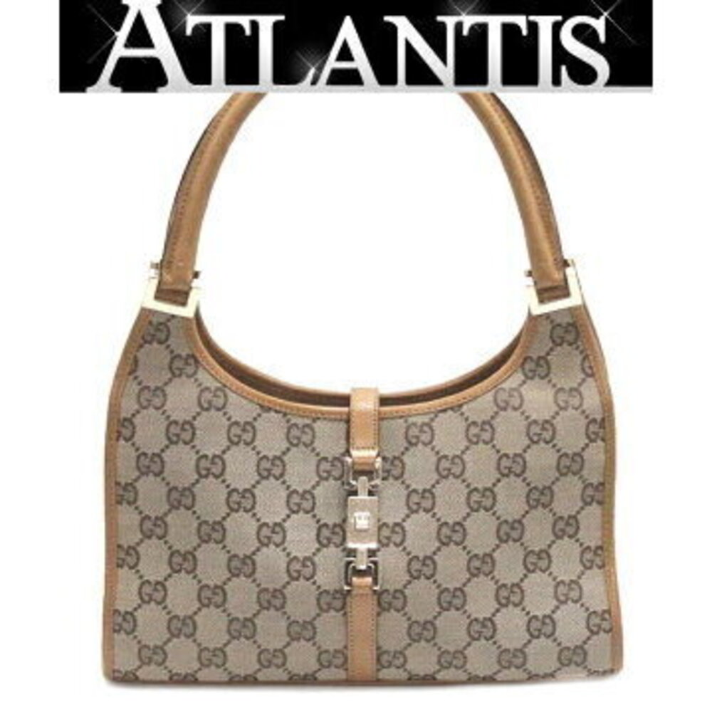 Gucci Jackie handbag GG canvas leather beige